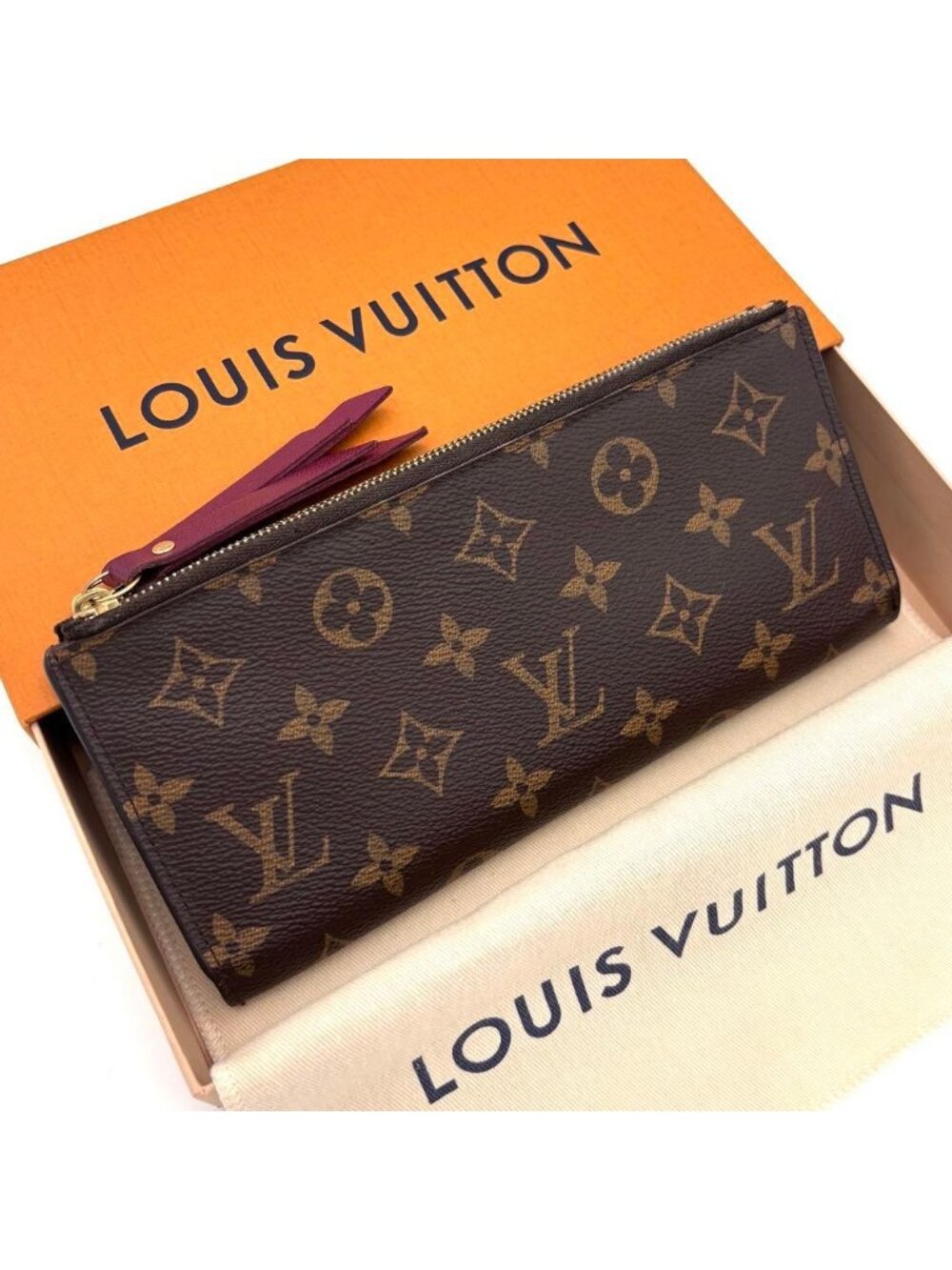 Louis Vuitton Monogram Portefeuille Adele Bifold Wallet Fuchsia